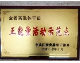 ‘’正能量活动示范点‘’奖牌