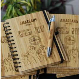 Bamboo notebook and pen