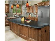black granite countertop honed