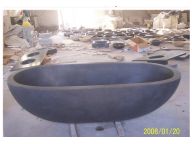 grey limestone bathtub