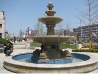  beige granite fountain