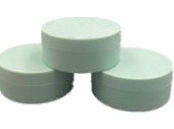 high quality cosmetics round green 5g loose powder jar